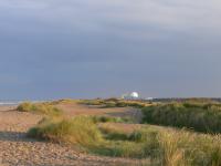 View south towards Sizewell Nuclear Power Station from Dunwich Heath beach. (© Jonathan Dix)